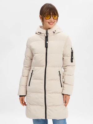 Marie Lund Pikowany płaszcz damski Kobiety szary jednolity,