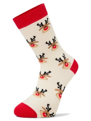 Marie Lund Skarpety Kobiety Bawełna biały|wielokolorowy wzorzysty,