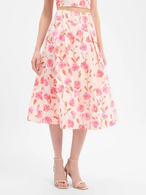 Marie Lund Spódnica damska Kobiety Bawełna różowy|wielokolorowy|wyrazisty róż,