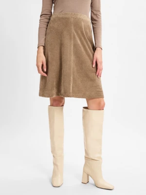 Marie Lund Spódnica damska Kobiety brązowy wypukły wzór tkaniny,