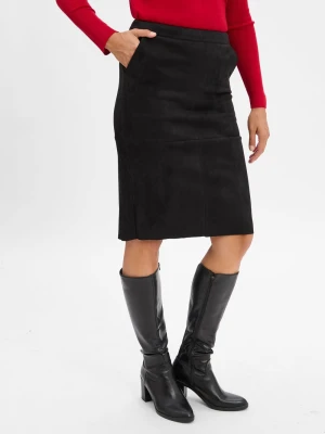 Marie Lund Spódnica ołówkowa damska Kobiety czarny jednolity,