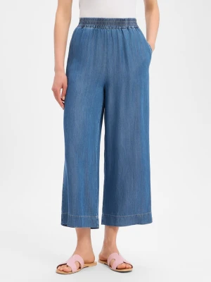 Marie Lund Spodnie jeansowe culottes Kobiety Lyocell niebieski,