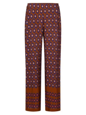 Marie Lund Spodnie Kobiety wiskoza wielokolorowy|brązowy|lila wzorzysty,