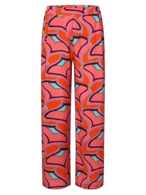 Marie Lund Spodnie Kobiety wiskoza wielokolorowy|wyrazisty róż wzorzysty,
