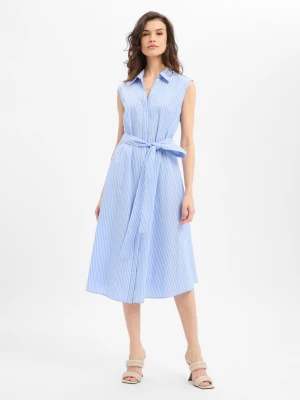 Marie Lund Sukienka damska z bluzką Kobiety Bawełna niebieski|wielokolorowy w paski,
