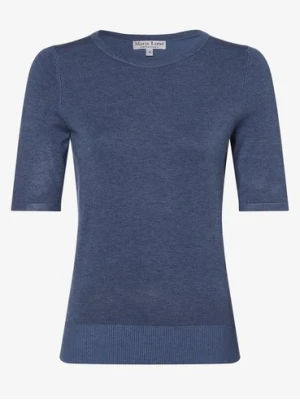 Marie Lund Sweter damski Kobiety drobna dzianina niebieski jednolity,