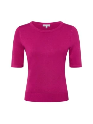 Marie Lund Sweter damski Kobiety drobna dzianina wyrazisty róż jednolity,