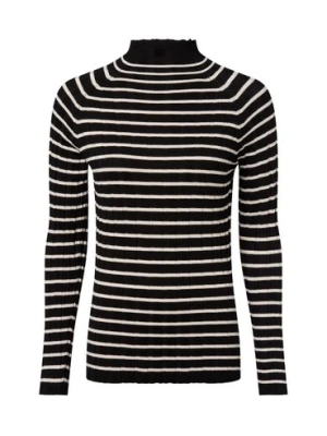 Marie Lund Sweter damski Kobiety wiskoza czarny w paski,
