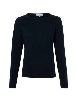 Marie Lund Sweter damski z dzianiny Kobiety Bawełna niebieski jednolity,