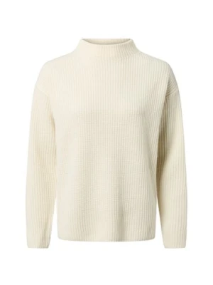 Marie Lund Sweter damski z dzianiny merino Kobiety Wełna merino biały jednolity,