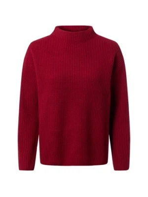 Marie Lund Sweter damski z dzianiny merino Kobiety Wełna merino czerwony jednolity,