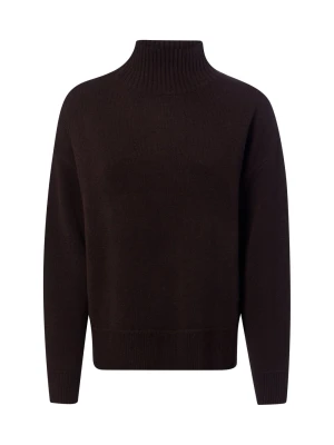 Marie Lund sweter merino Kobiety Wełna brązowy