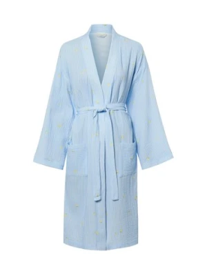 Marie Lund Szlafrok damski Kobiety Bawełna (100%) niebieski|biały|żółty wzorzysty,