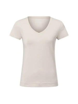 Marie Lund T-shirt damski Kobiety Bawełna beżowy jednolity,