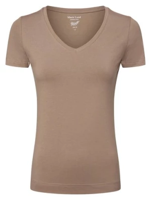 Marie Lund T-shirt damski Kobiety Bawełna brązowy jednolity,
