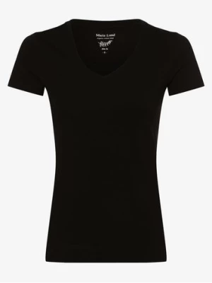 Marie Lund T-shirt damski Kobiety Bawełna czarny jednolity,