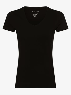 Marie Lund T-shirt damski Kobiety Bawełna czarny jednolity,
