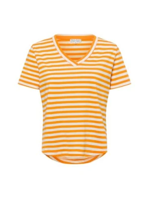 Marie Lund T-shirt damski Kobiety Bawełna pomarańczowy|biały w paski,