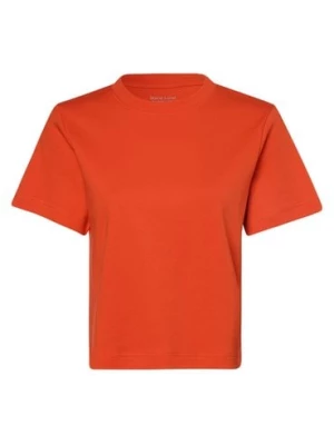 Marie Lund T-shirt damski Kobiety Bawełna pomarańczowy jednolity,