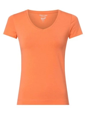 Marie Lund T-shirt damski Kobiety Bawełna pomarańczowy jednolity,
