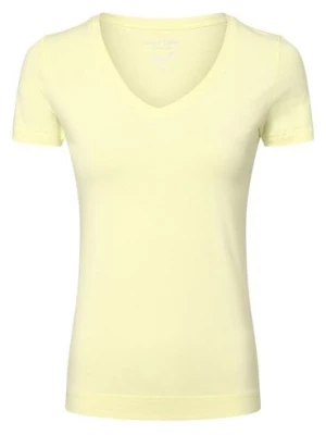 Marie Lund T-shirt damski Kobiety Bawełna żółty jednolity,