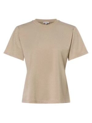 Marie Lund T-shirt damski Kobiety beżowy|złoty jednolity,
