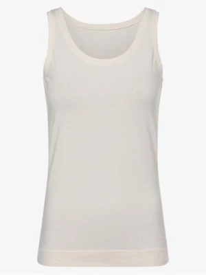 Marie Lund Top damski Kobiety Bawełna beżowy|biały jednolity,