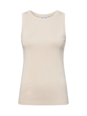 Marie Lund Top damski Kobiety Bawełna beżowy jednolity,
