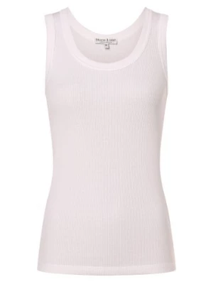 Marie Lund Top damski Kobiety Bawełna biały jednolity,