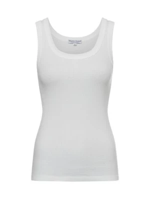 Marie Lund Top damski Kobiety Bawełna biały jednolity,