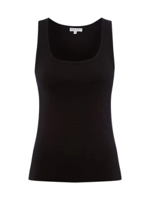 Marie Lund Top damski Kobiety Bawełna czarny jednolity,