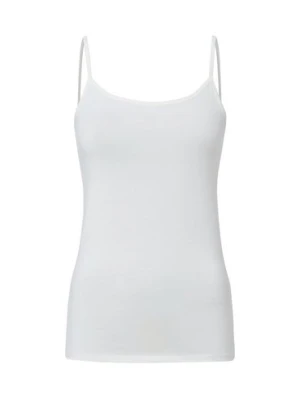 Marie Lund Top damski Kobiety Dżersej biały jednolity,