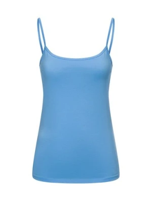 Marie Lund Top damski Kobiety Dżersej niebieski jednolity,