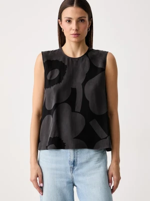 Marimekko bluzka damska z lyocellem szary