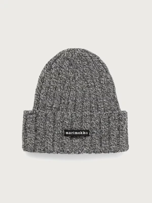 Marimekko czapka beanie damska wełniana szary