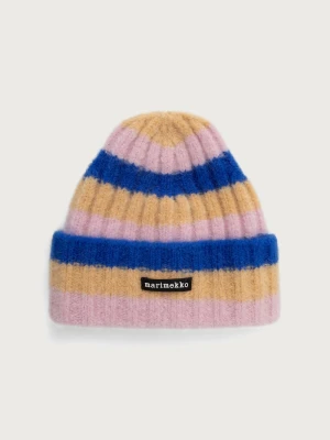 Marimekko czapka beanie damska z wełną różowy