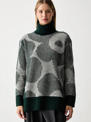 Marimekko golf damski z wełną zielony
