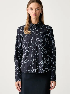 Marimekko koszula damska bawełniana granatowy