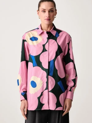 Marimekko koszula damska bawełniana różowy