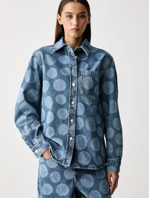 Marimekko koszula damska jeansowa niebieski
