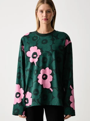 Marimekko longsleeve damski bawełniany zielony