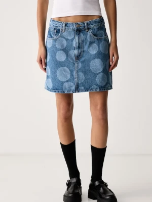 Marimekko spódnica jeansowa niebieski