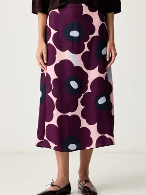 Marimekko spódnica z lyocellem fioletowy