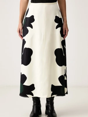 Marimekko spódnica z wiskozy beżowy