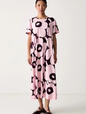 Marimekko sukienka bawełniana różowy