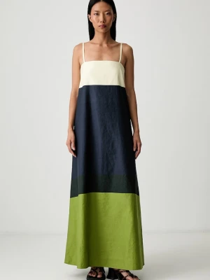 Marimekko sukienka letnia z bawełną granatowy