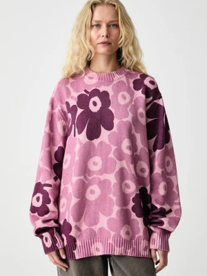 Marimekko sweter damski bawełniany różowy