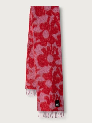Marimekko szalik damski z wełną różowy