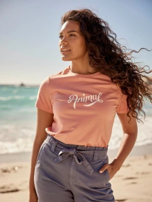 Marina damska koszulka z logo - Pink Animal