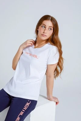 Marina damska organiczna koszulka z logo - White Animal